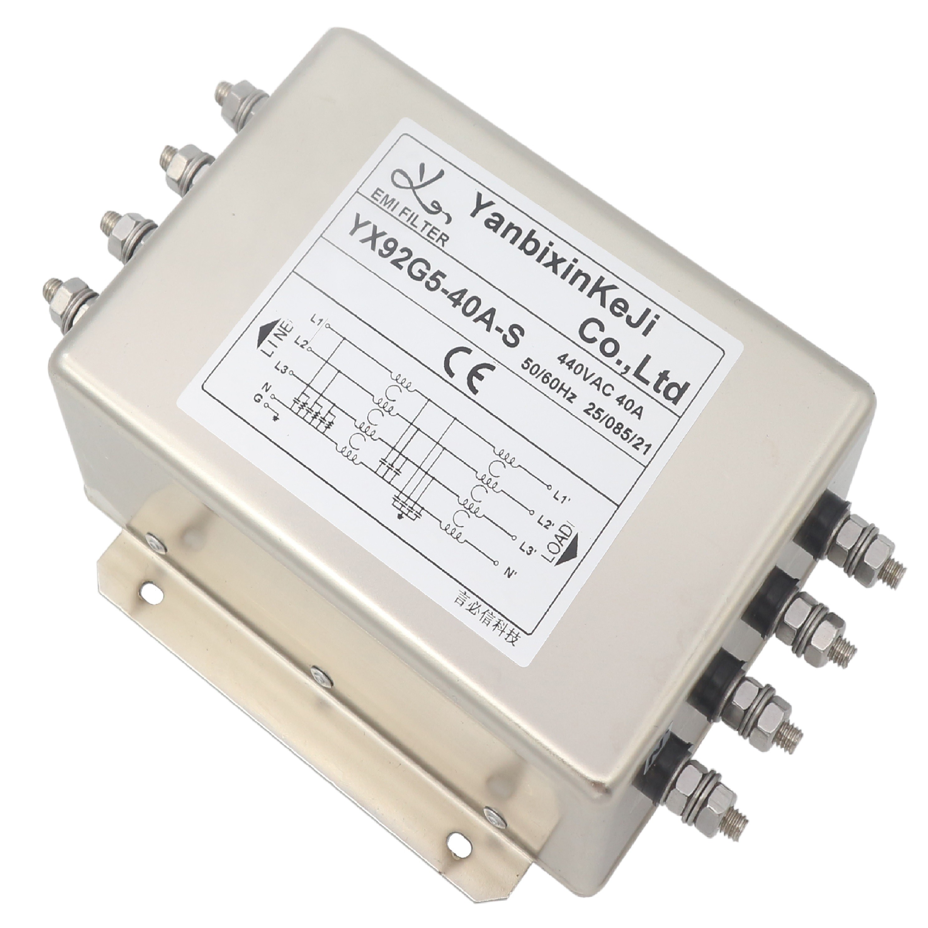 Wholesale 440VAC Three Phase RFI Power Filter For High Power Equipment from china suppliers