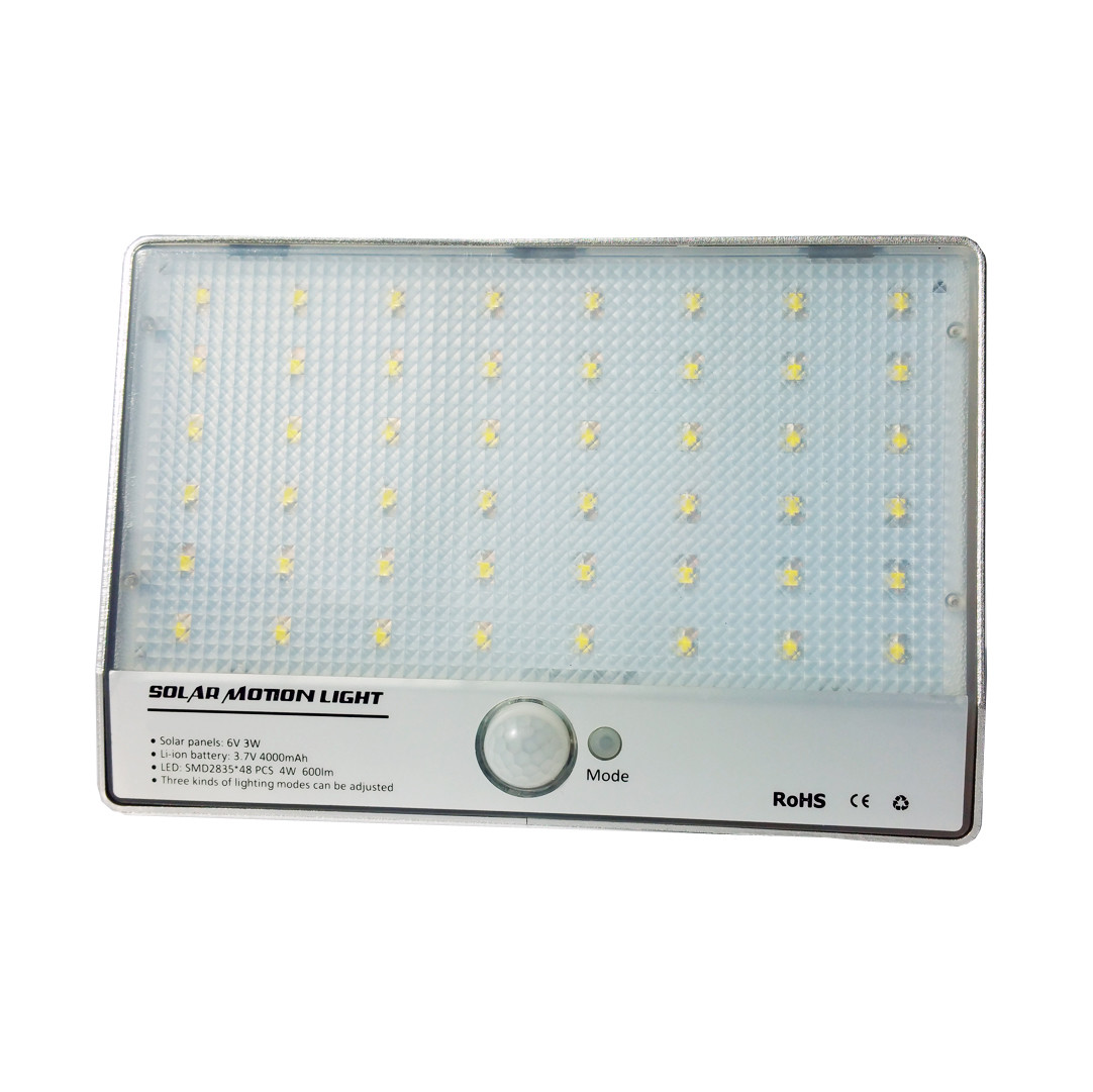 Buy cheap Solar LED light 48PCS LED 600lm 6000K motion sensor wall light,18650 battery from wholesalers