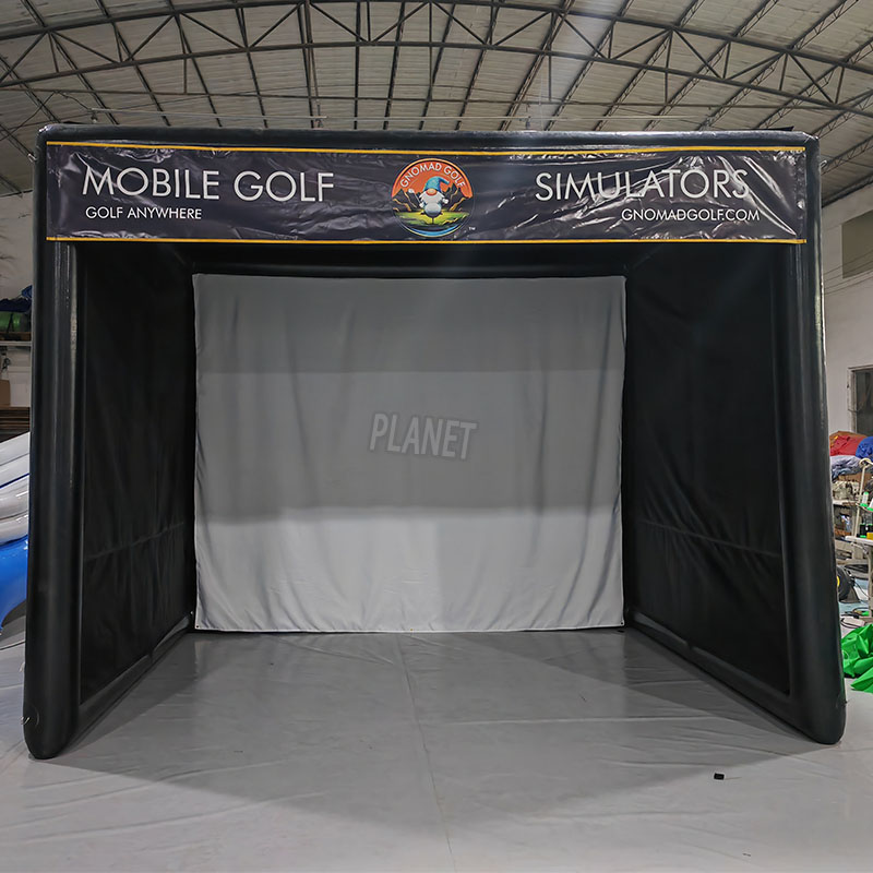 Commercial Airtight Golf Blow Up Tent PVC Golf Simulator Tent Outdoor Golf Practice Tent