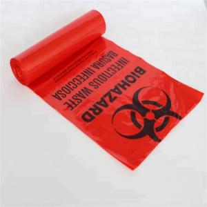 Wholesale 24 X 31in Plastic Red Biohazard Trash Bag Roll Nursing Home Use from china suppliers