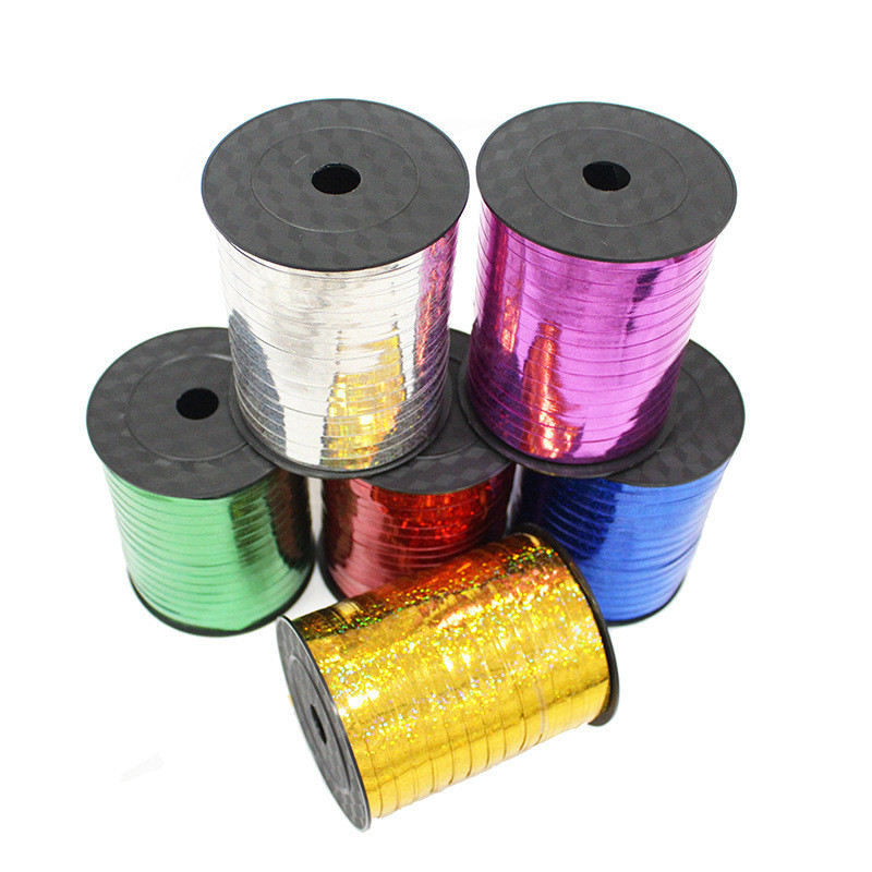 Wholesale Christmas Packaging 500Y Plastic Ribbon Roll Holographic Curling Gift Wrapping from china suppliers