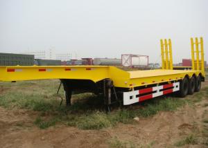 3 Axles Lowboy Gooseneck Trailer 60 Ton Capacity For Transport Heavy Equipment