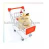 Buy cheap Small Supermarket Shopping Trolley with advertisement board in red and metal from wholesalers