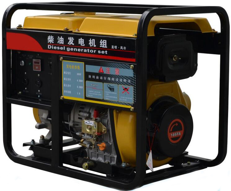 Wholesale Air - Cooled Direct Injection 5kw Small Diesel Portable Generator with AVR from china suppliers