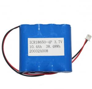 Wholesale 10.4Ah 18650 3.7 Volt Battery CC CV Shrinked PVC For Desktop Fan from china suppliers