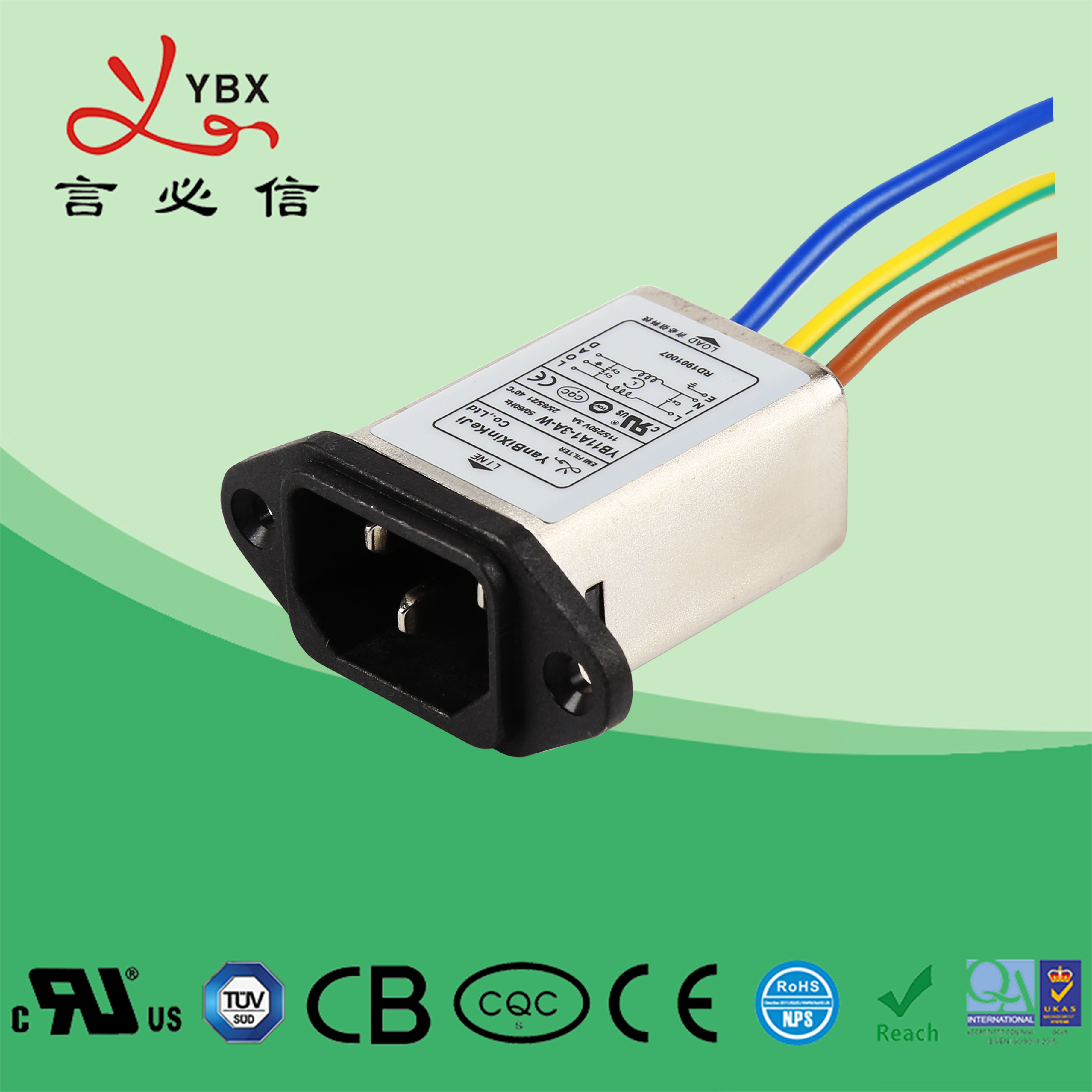 Wholesale Low Pass Emi Rfi Noise Filter 10A 120V/250V Environmental Temperature 40°C from china suppliers
