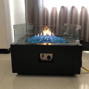 Wholesale 0.4m Square Propane Fire Pit Corten Steel Garden Table With Burner from china suppliers