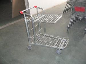 Wholesale Store supermarket Warehouse Cargo Trolley with foldable platform and 5 inch casters from china suppliers