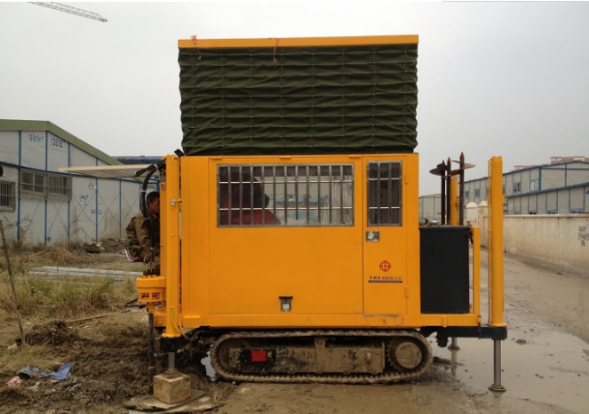 Box Type Crawler Cone Penetration Test Apparatus Four Cylinder Diesel Engine Water Cooling