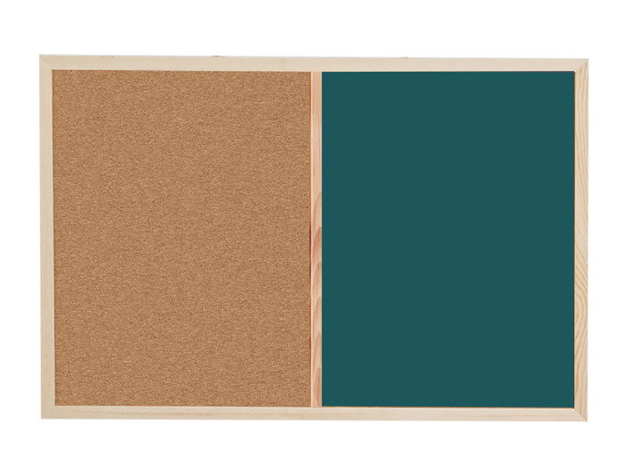 Quality Wood Framed Combination Cork Board Customized Color Eco - Friendly for sale