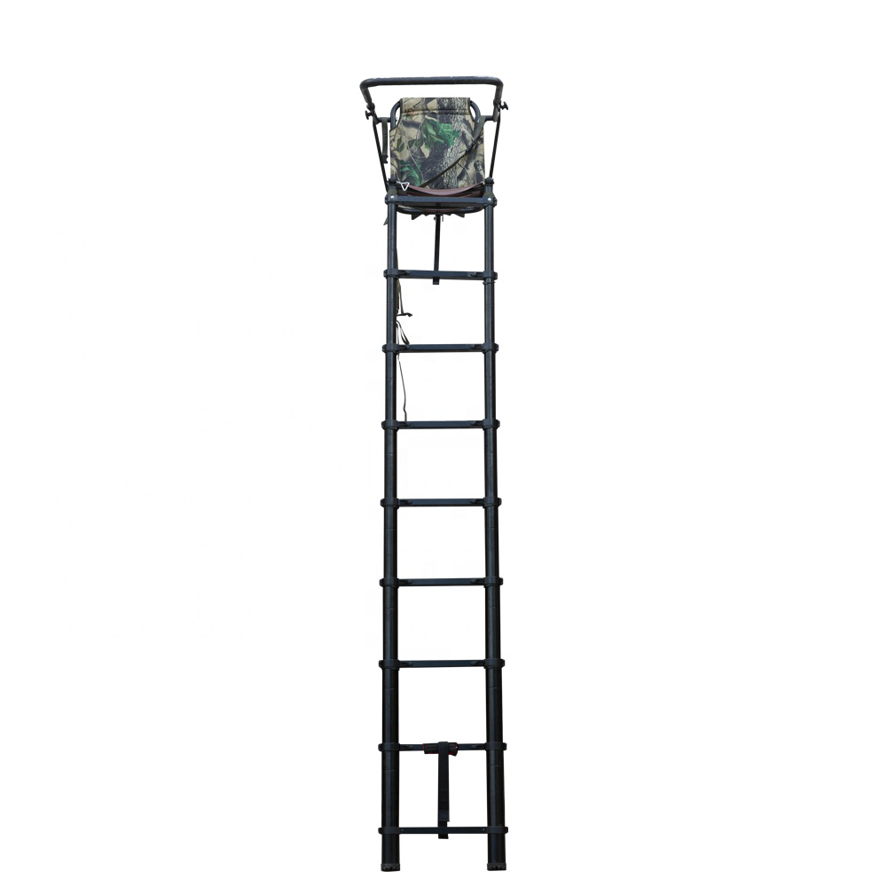Aluminum Telescopic Ladders 8 Steps Climbing Tree Stand Hunting Tree Stand