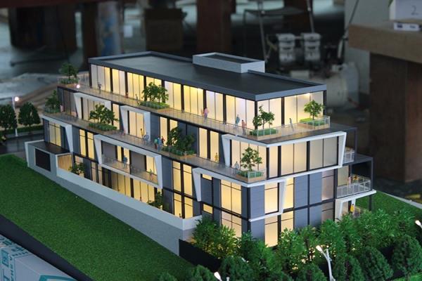 Quality Led light real estate building model ,3d house model maker in China factory for sale