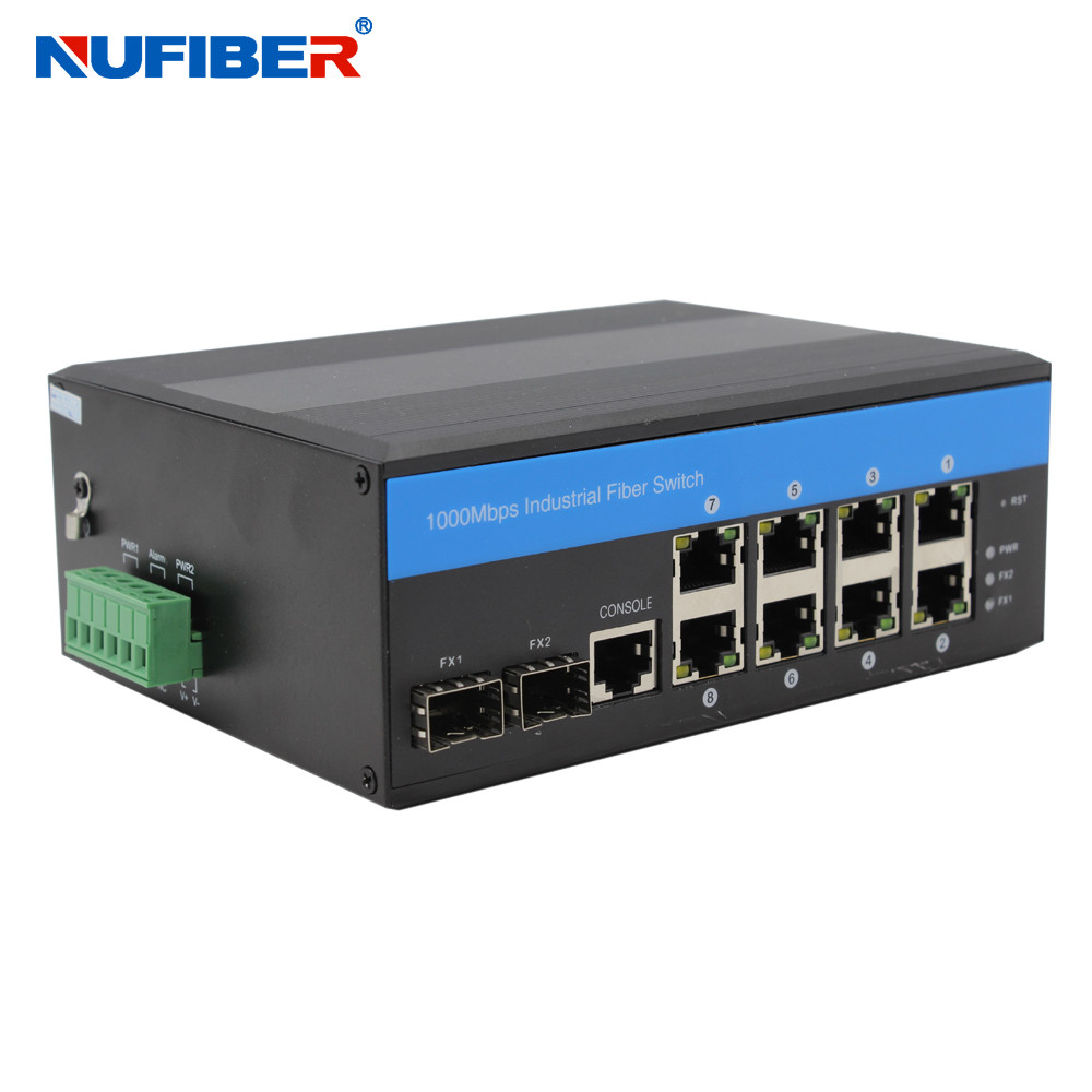 Buy cheap 2 SFP 8 POE UTP Port DIN Rail Managed Industrial Switch IP40 from wholesalers