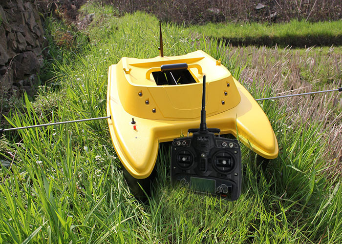 Yellow catamaran rc remote control fishing boat DEVC-303M3 style radio control