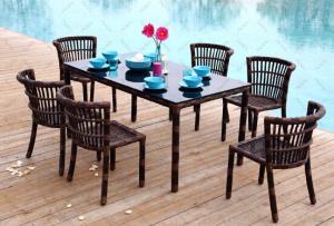 Wholesale Outdoor furniture wicker dinning table-15009 from china suppliers