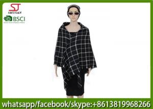 Wholesale 239g 140*140cm 100%Acrylic Woven Plaid Square Poncho hot sale new style  keep warm fashion scarf from china suppliers
