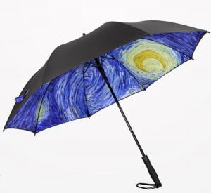 Wholesale Printed Collapsible Golf Umbrella , Wind Resistant Automatic Umbrella Plastic Cap from china suppliers