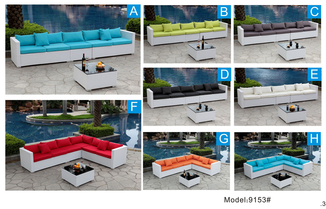 Wholesale outdoor sofa furniture rattan modular sofa --9153 from china suppliers