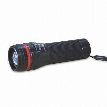 Buy cheap Metal LED Flashlight with Adjustable Focus and Built-in 3 x AAA Batteries, from wholesalers