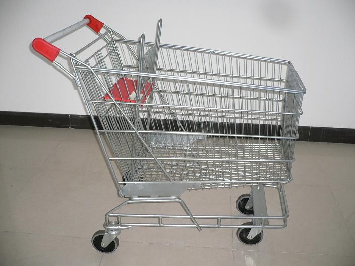 Wholesale 165L Grocery shopping cart With baby seat , shopping trolley on wheels from china suppliers