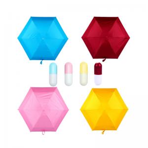 Wholesale Five Folding Sun / Rain Mini Pocket Umbrella , Mini Capsule Umbrella For Women from china suppliers