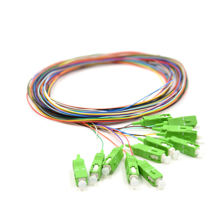 Wholesale 0.9mm Pigtail Single Mode , 1m SC APC Single Mode Pigtail 12 Core For FTTx Network from china suppliers