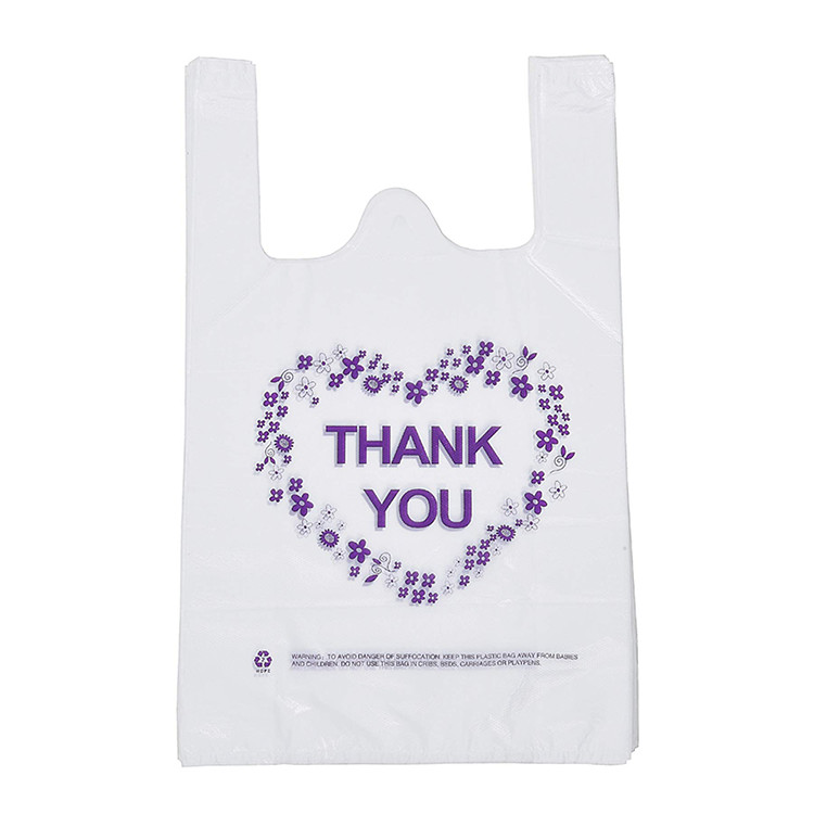 Wholesale 1.2mils Thank You T Shirt Carry Out Bags , 100% Biodegradable Plastic Grocery Bags from china suppliers