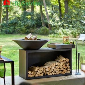 Wholesale Outdoor Rust Corten Bbq Pit Top Sell Corten Steel Fire Pit Barbecue Grill from china suppliers