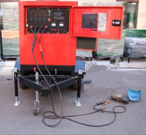 Wholesale 350A 400A 500Amp DC Arc Welding Machine Diesel Welder Generator Enclosed Type Four Wheels from china suppliers