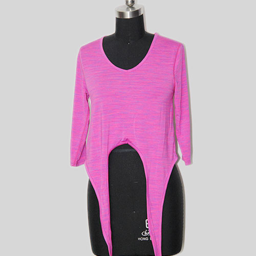 Wholesale 180GSM Pink Yoga T Shirts , Polyester And Spandex Cool Yoga Shirts from china suppliers