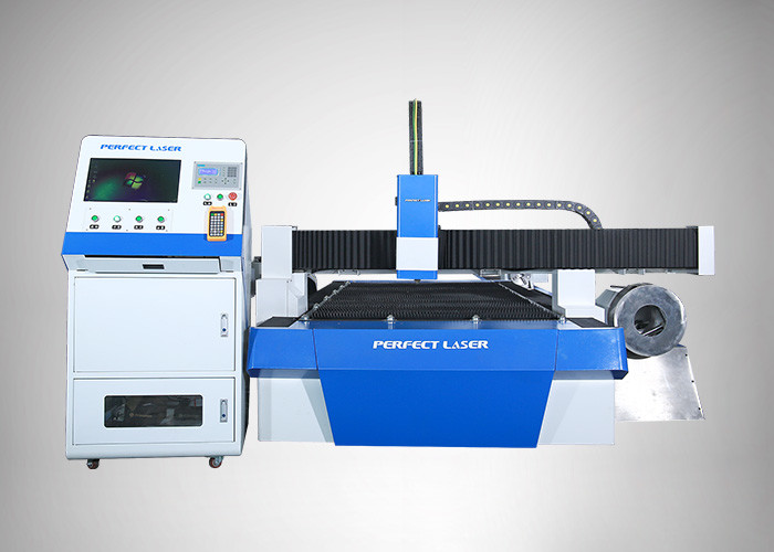 Wholesale 90  /min Fiber Laser Cutting Machine For Round Metal Pipe / Sheet Cutting，blue from china suppliers