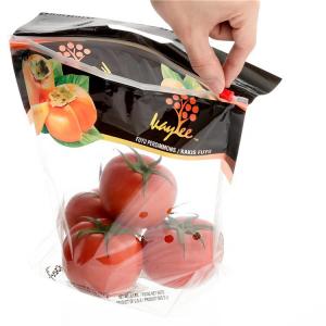 Wholesale Stand Up Perforated Bags For Vegetables , PP Green Bags To Keep Produce Fresh from china suppliers