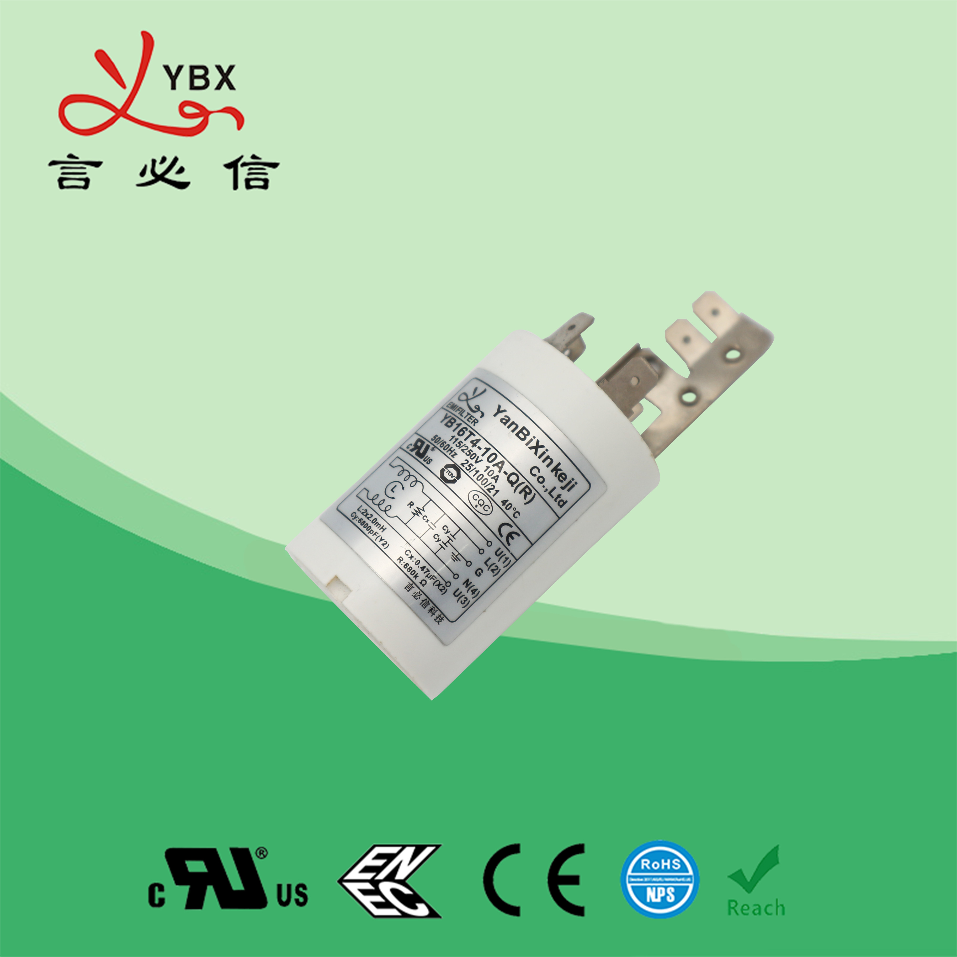 Wholesale Ul Certificate Single Phase 30MHZ 250V AC Power Noise Filter from china suppliers