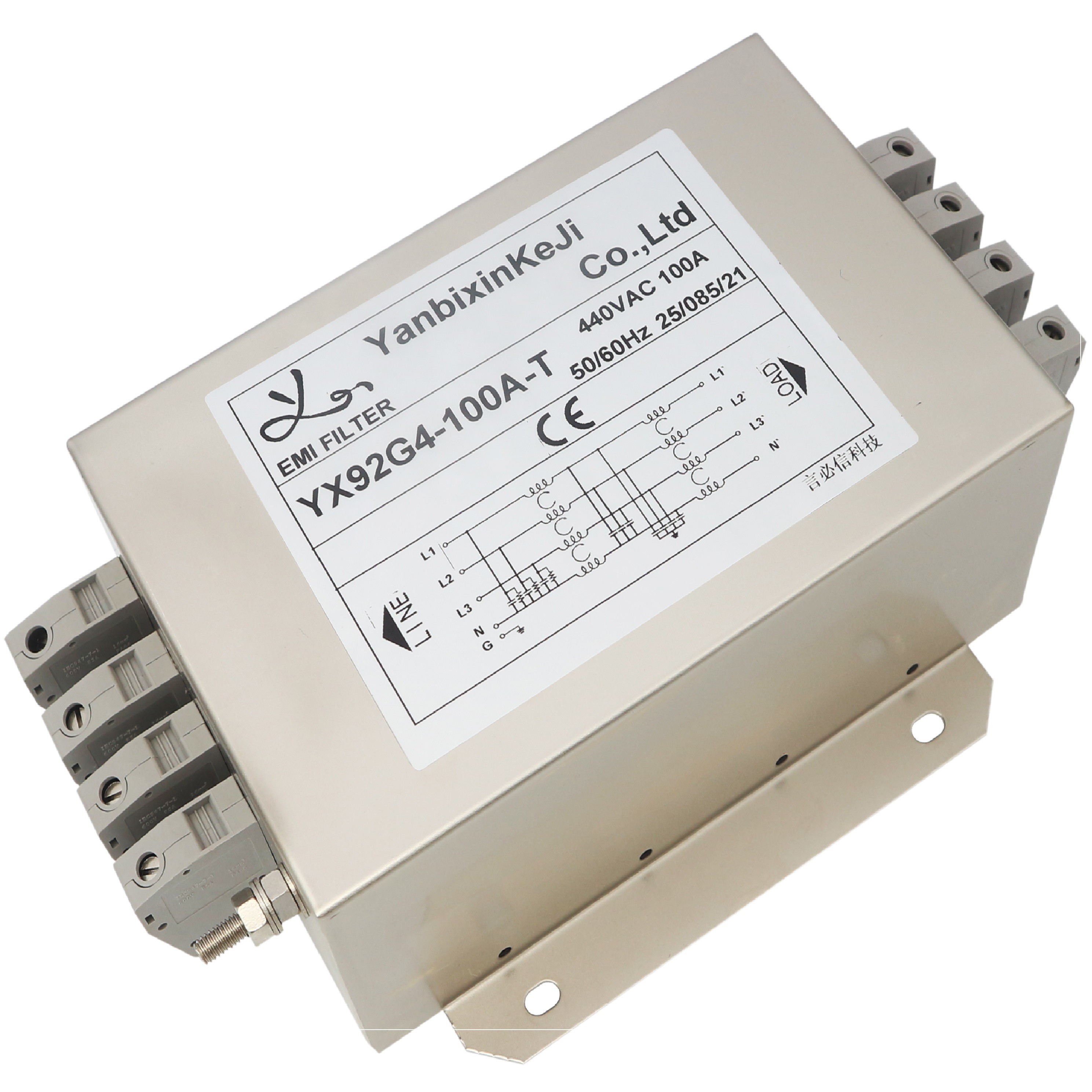 Wholesale 3 Phase EMC EMI 440V AC Line Noise Filter For Inverter Converter from china suppliers