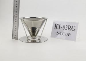 Wholesale Eco - Friendly Stainless Steel Coffee Dripper Reusable With Separating Stand from china suppliers
