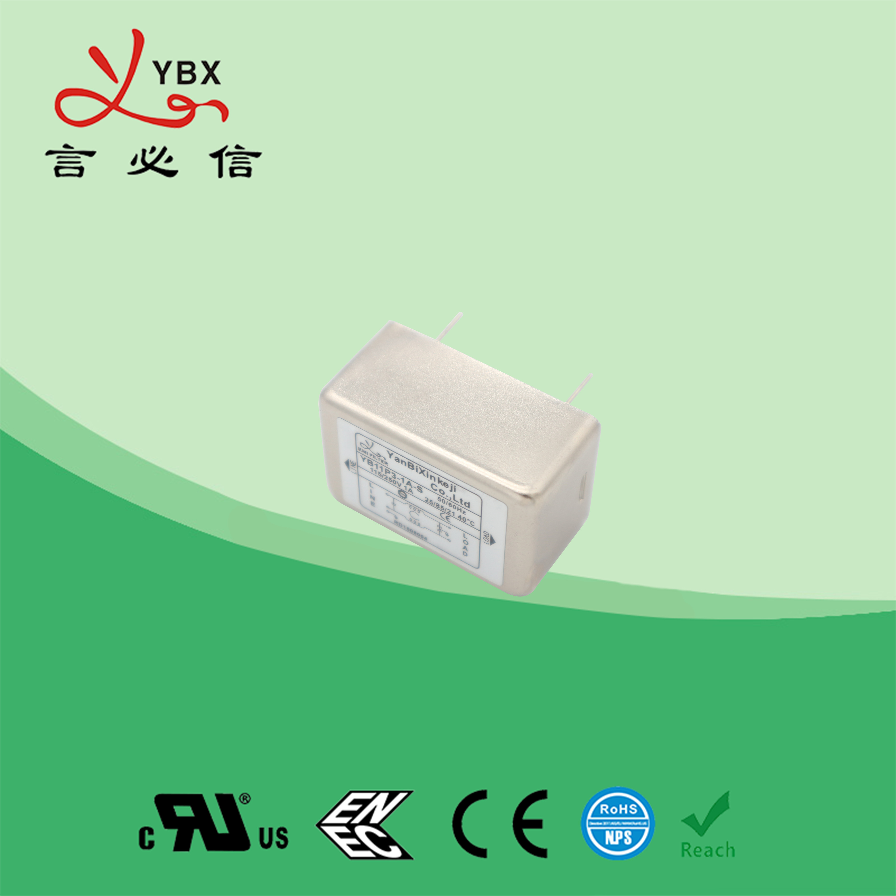Wholesale Yanbixin PCB Mounting EMC Power Noise Filter For Shielding Electromagnetic Wave from china suppliers