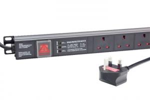 Wholesale Surge Protected Rack Mount Pdu With Individual Switches , Horizontal Server Rack Power Strip from china suppliers