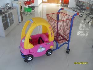 Wholesale Red Powder Coated childrens shopping cart travelator casters With Toy Car from china suppliers