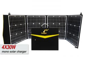 Wholesale 4 X 30w Portable Solar Panel Charger For RV , Solar Power Chargers For Camping  from china suppliers