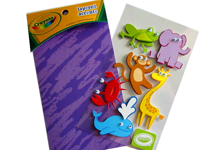 Wholesale 3D Embellishments Die Cut Paper Stickers 12*7cm Eco Friendly from china suppliers