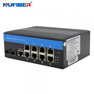 Wholesale 2 SFP 8 POE UTP Port DIN Rail Managed Industrial Switch IP40 from china suppliers