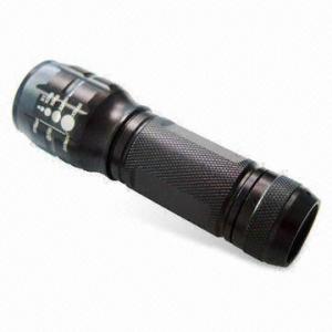 Wholesale High-power LED Flashlight with 3 x AAA Replaceable Batteries and IP5 Water-resistant Grade from china suppliers