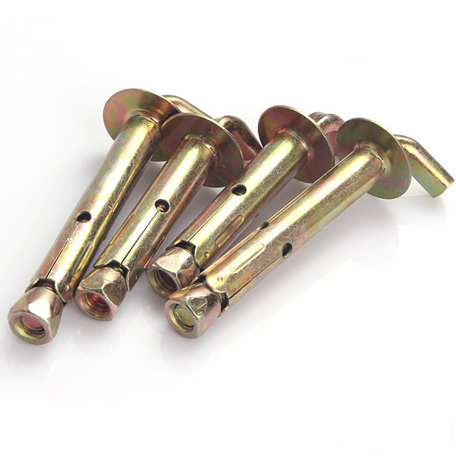 Wholesale Carbon Steel M10 L Hook Sleeve Anchor Bolts Yellow Galvanization from china suppliers