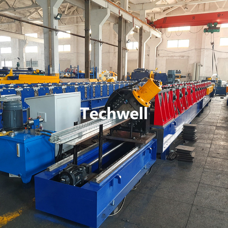 Wholesale Werehouse Shelving Upright Rack Roll Forming Machine With Flying Cutting, for Tear Drop Holes Slots from china suppliers