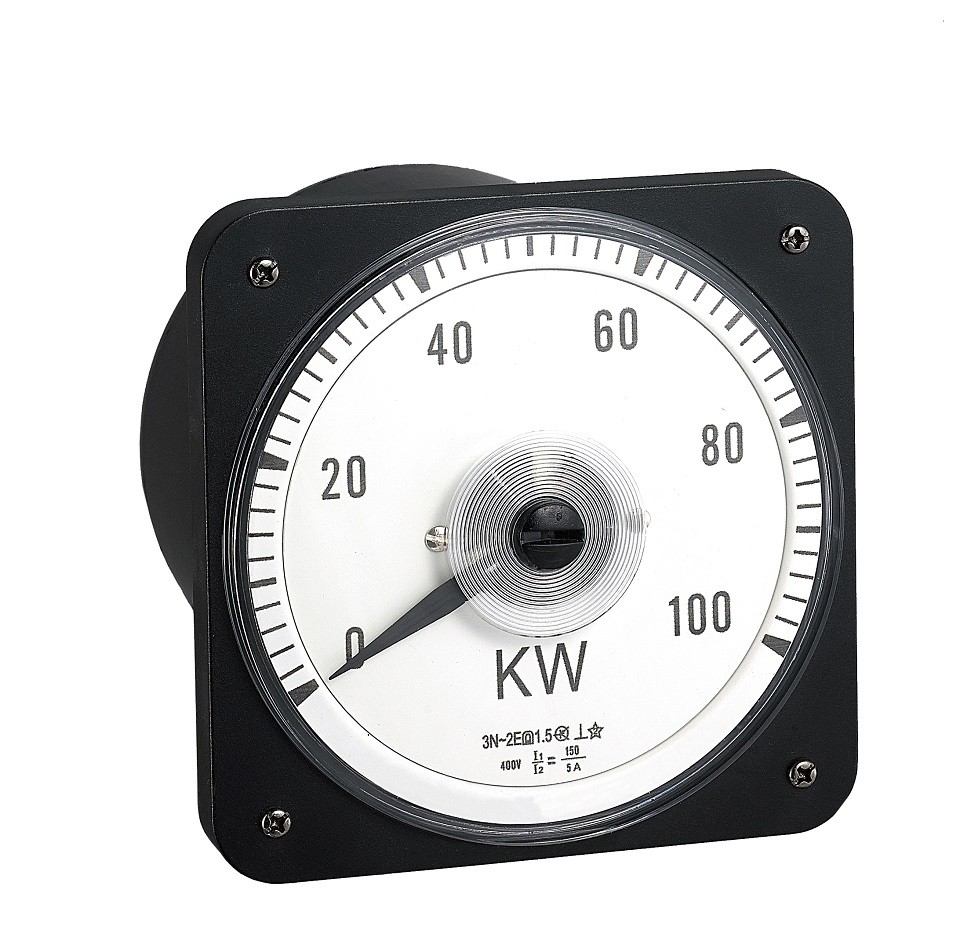 Moving Coil Analog Electric Meter , 110*110mm Analogue Panel Ammeter Three Phase