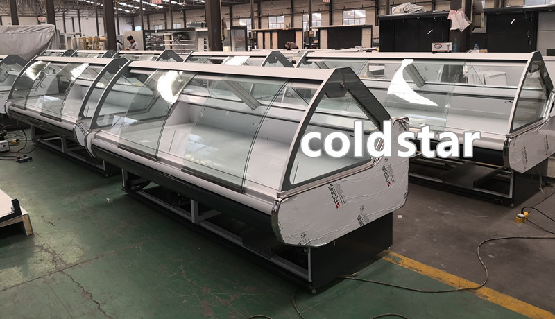 Wholesale ETL Approved Supermarket Food Meat Display Cooler Sliding Glass Door Display Deli Cabinet Refrigerator from china suppliers