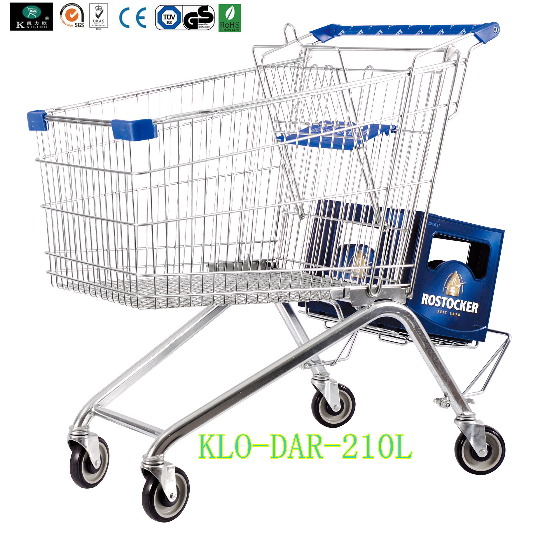 Wholesale Large Zinc Plated Kids Metal Shopping Carts With Baby Seat European Style from china suppliers