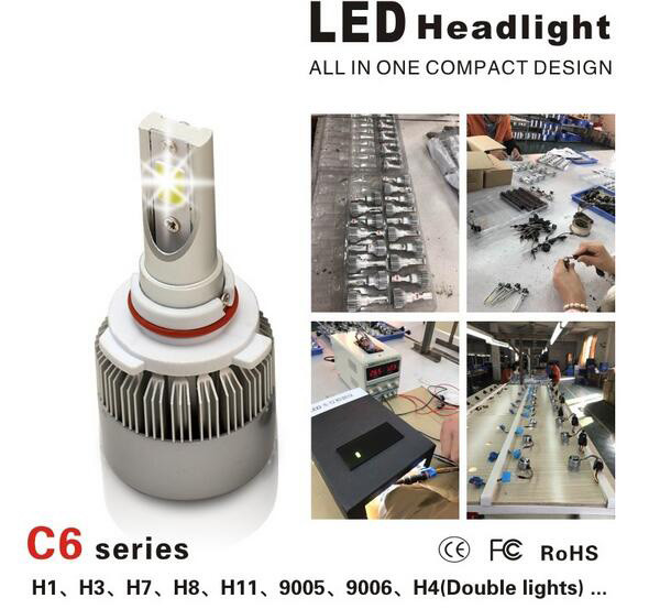 Quality CE / RoHS Approved Luxeon MZ Car LED Headlight Bulbs 3000LM 3000K - 6000K for sale
