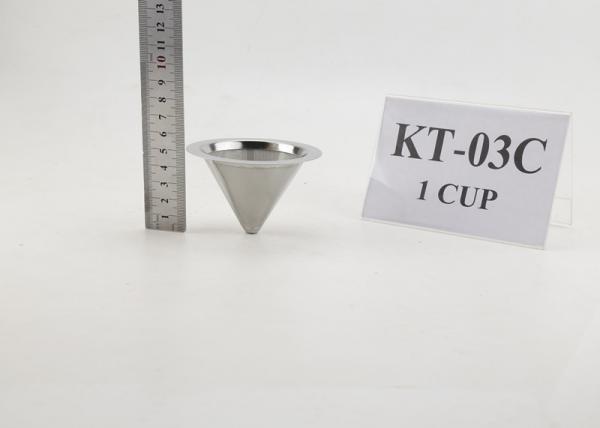 Quality Reusable Coffee Filter Cone , Stainless Steel Coffee Cone For 4 Cups for sale