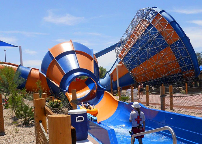 Quality Beautiful Tornado Water Slide Maximum Speed 12.7m/S With 2.6m Slide Wide for sale